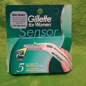 Gillette Women Sensor Razor Cartridge Refills 5ct, Vintage 2000 - 1 box